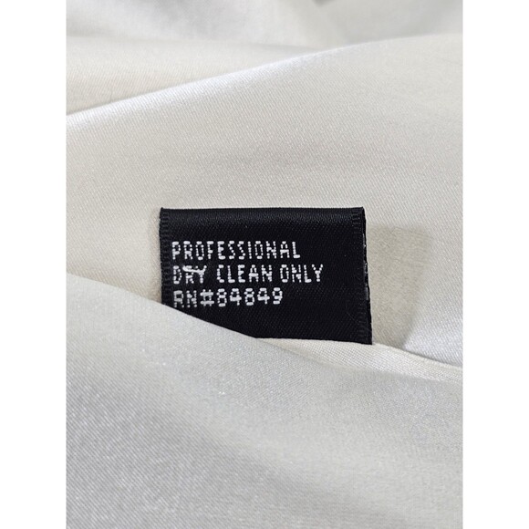 LM Women's 10 Carmen Marc Valvo 100% Silk Black & White A-Line Dressy‎ Skirt EUC - Picture 8 of 8